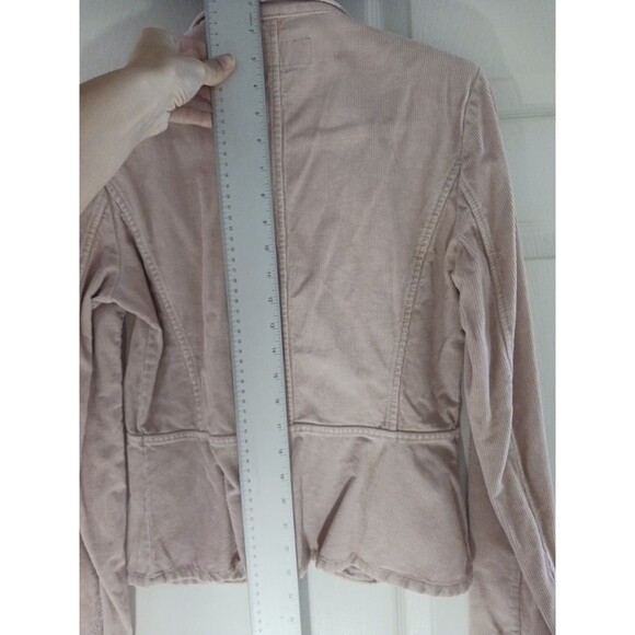 F. C. U. K. Jeans Pink Long Sleeve Blazer Womens 8 Corduroy 2 button Y2K Prep - Picture 8 of 14